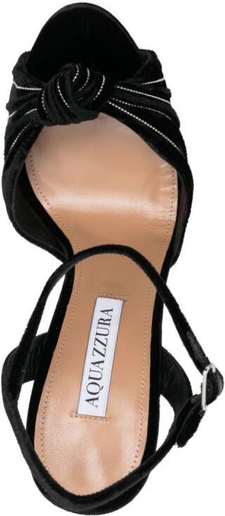 Aquazzura Atelier Plateau fluwelen pumps Zwart