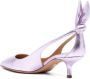 Aquazzura Bow Tie 50mm metallic pumps Paars - Thumbnail 3