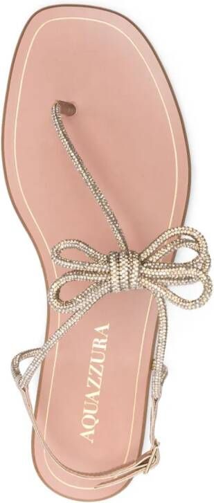 Aquazzura Capri Nights leren sandalen Goud