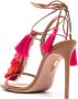 Aquazzura Capri 105mm sandalen met kwastje Bruin - Thumbnail 3