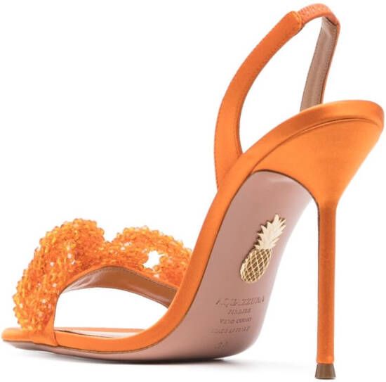 Aquazzura Chain Of Love 115 sandalen Oranje