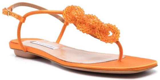 Aquazzura Chain Of Love sandalen Oranje