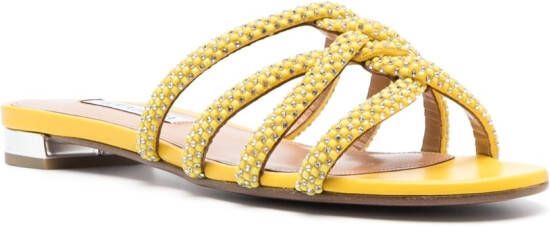 Aquazzura Sandalen verfraaid met kristallen Geel