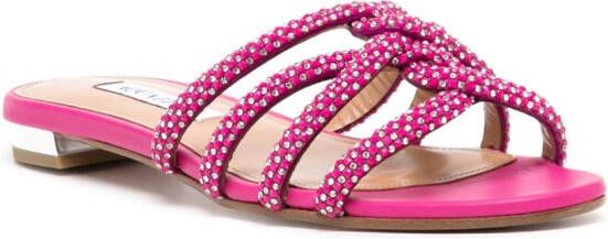 Aquazzura Sandalen verfraaid met kristal Roze