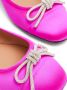 Aquazzura crystal-embellished round-toe ballerina shoes Roze - Thumbnail 4