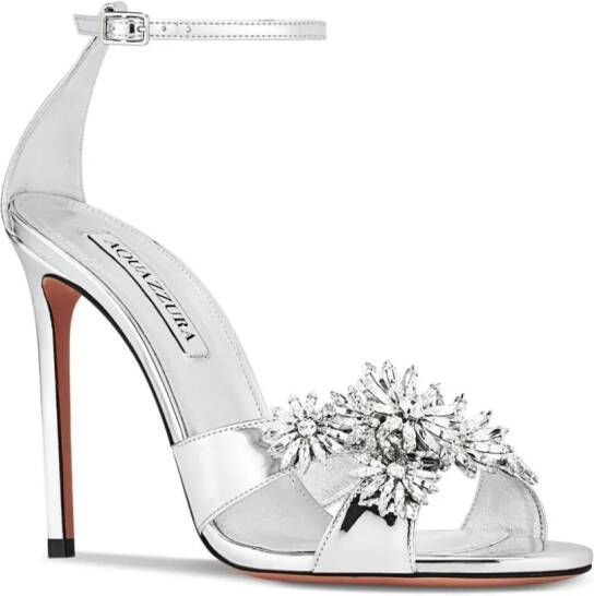 Aquazzura Margarita sandalen verfraaid met kristallen Zilver