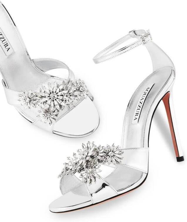 Aquazzura Margarita sandalen verfraaid met kristallen Zilver