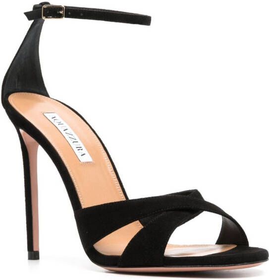 Aquazzura Olie suède sandalen Zwart