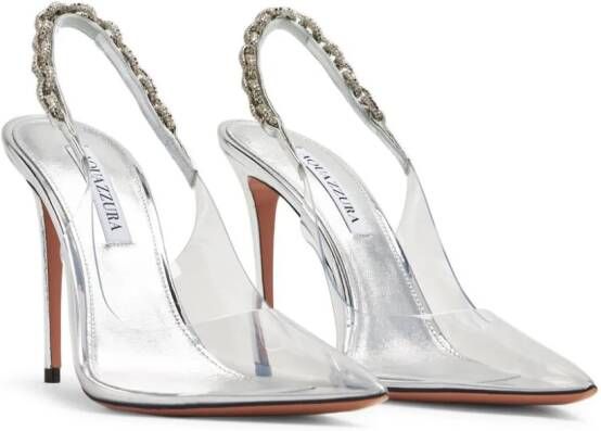 Aquazzura Doorzichtige pumps Zilver