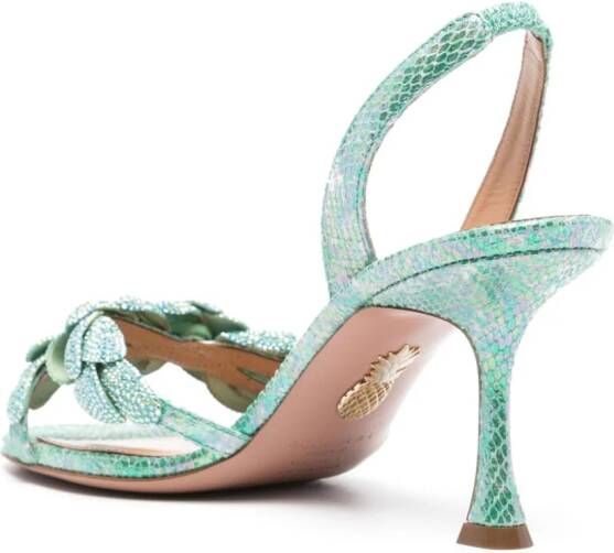 Aquazzura Galactic Flower sandalen Groen