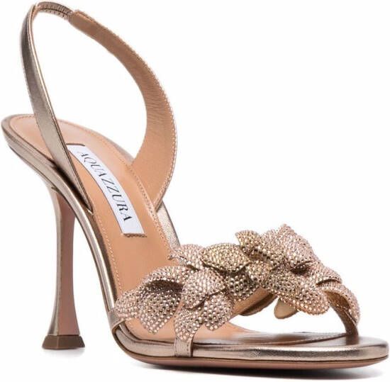 Aquazzura Galactic leren sandalen Bruin