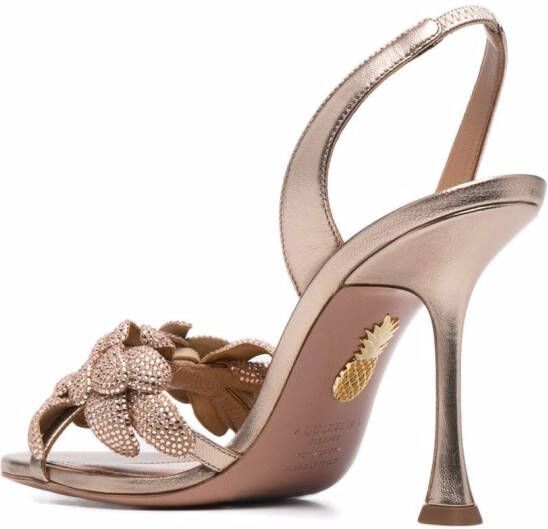 Aquazzura Galactic leren sandalen Bruin