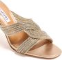 Aquazzura Gatsby 75 mm muiltjes verfraaid met kristallen Beige - Thumbnail 4