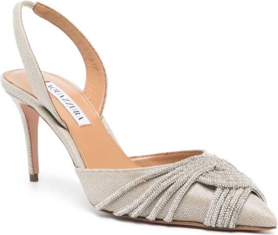 Aquazzura Gatsby pumps verfraaid met kristallen Beige