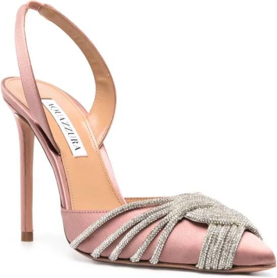 Aquazzura Ursina pumps met kristal Roze