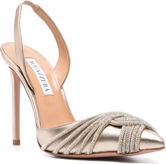 Aquazzura Gatsby slingback pumps Beige