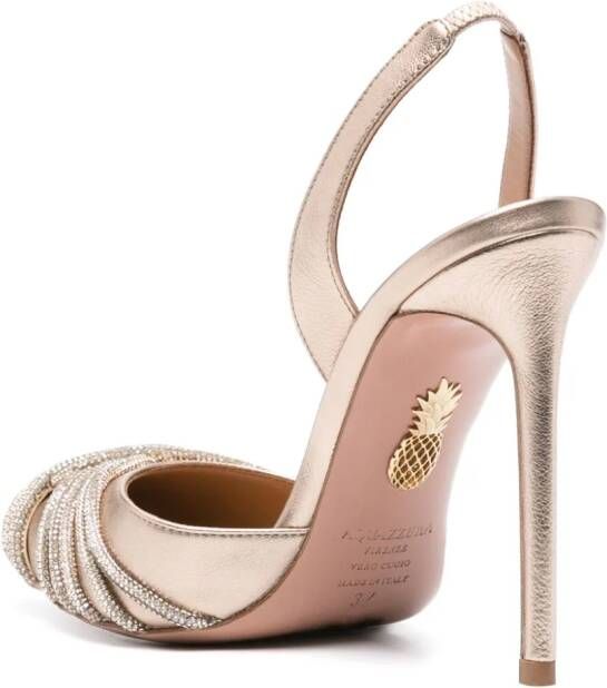 Aquazzura Gatsby slingback pumps Beige