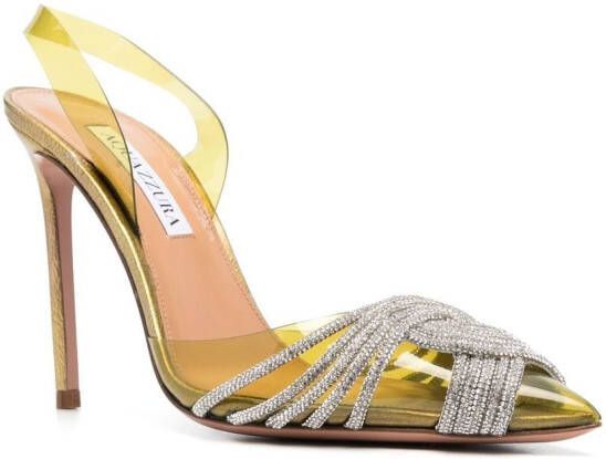 Aquazzura Gatsby slingback pumps Geel