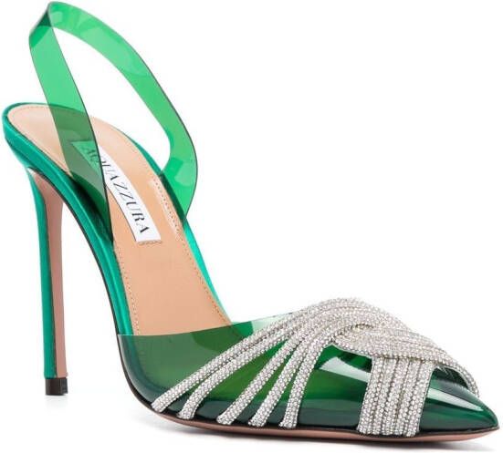 Aquazzura Gatsby slingback pumps Groen