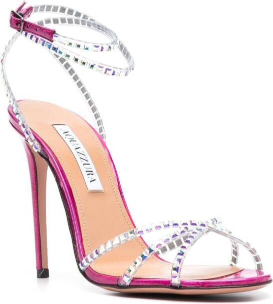 Aquazzura Sandalen verfraaid met edelsteen Roze