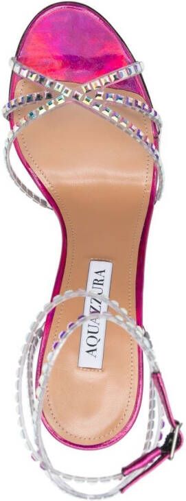 Aquazzura Sandalen verfraaid met edelsteen Roze