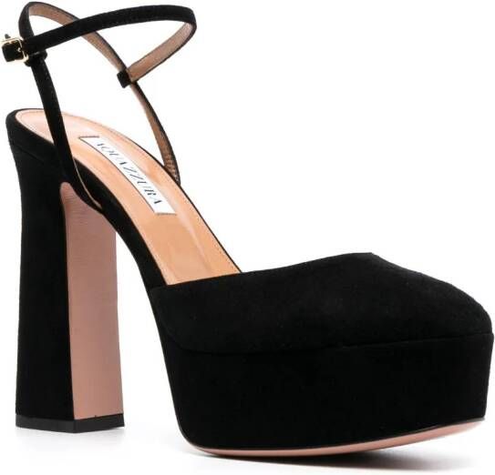 Aquazzura Groove leren schoenen Zwart