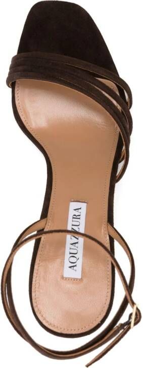 Aquazzura Latour 75mm suède sandalen Bruin