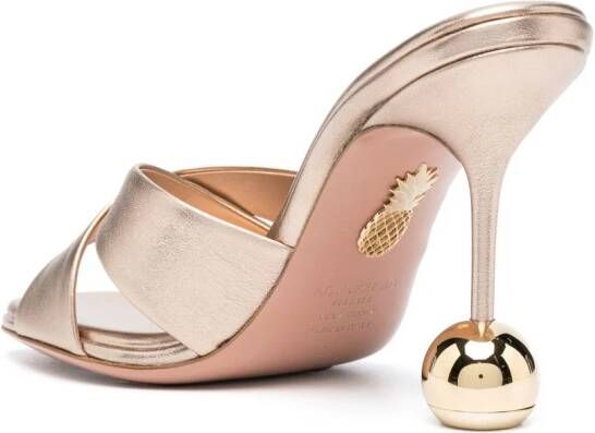 Aquazzura Leren muiltjes Goud