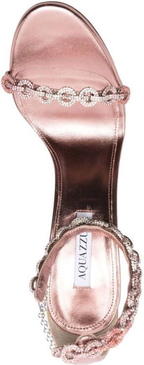 Aquazzura Love Link sandalen verfraaid met kristallen Roze