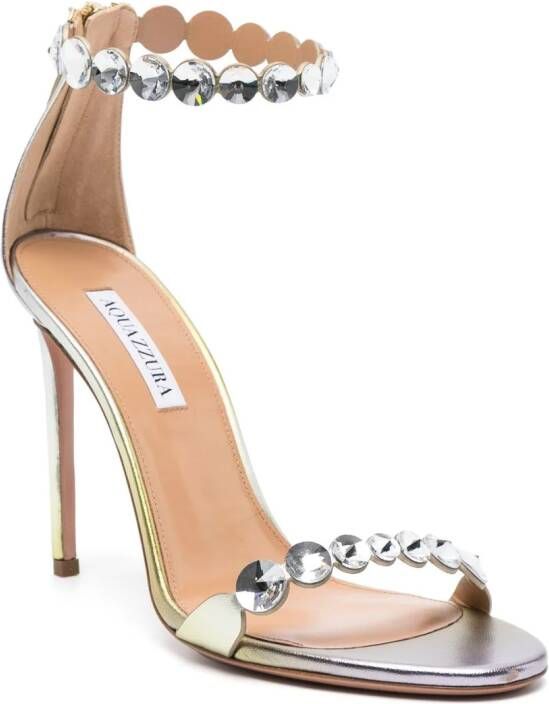 Aquazzura Maxi-Tequila leren sandalen Geel