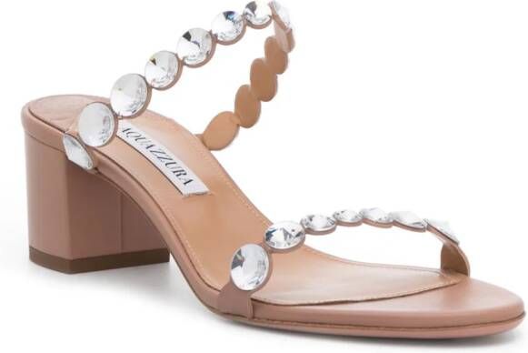 Aquazzura Maxi Tequila sandalen verfraaid met kristal Roze