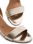 Aquazzura metallic Sundance 50 geribbelde sandalen van leer Goud - Thumbnail 2