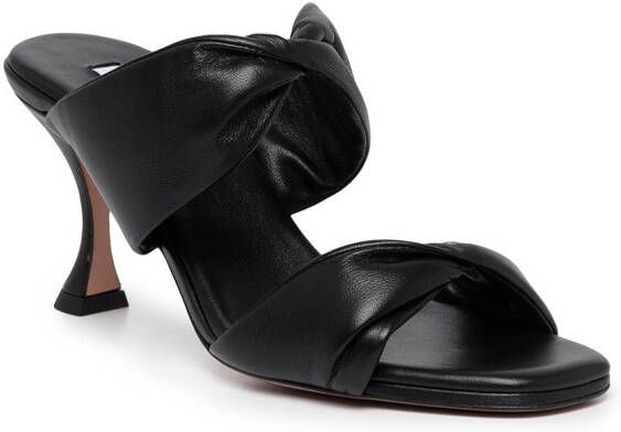 Aquazzura Muiltjes met open neus Zwart