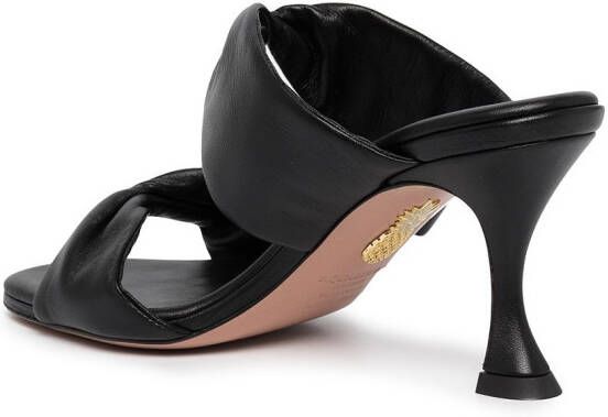 Aquazzura Muiltjes met open neus Zwart