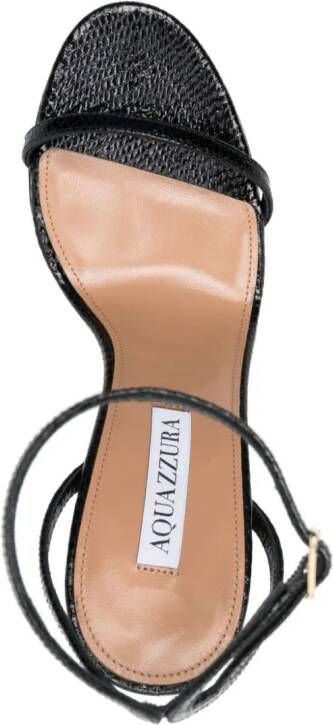 Aquazzura Olie 110 mm leren sandalen Zwart