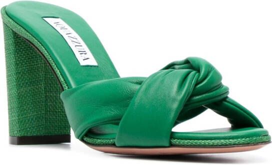 Aquazzura Olie leren muiltjes Groen