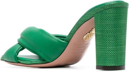 Aquazzura Olie leren muiltjes Groen