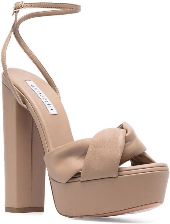 Aquazzura Olie sandalen met plateauzool Beige