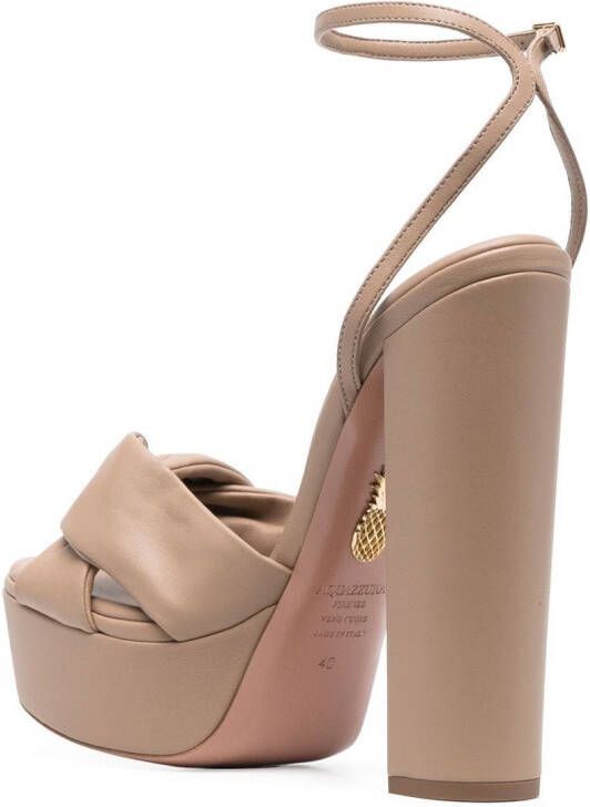 Aquazzura Olie sandalen met plateauzool Beige