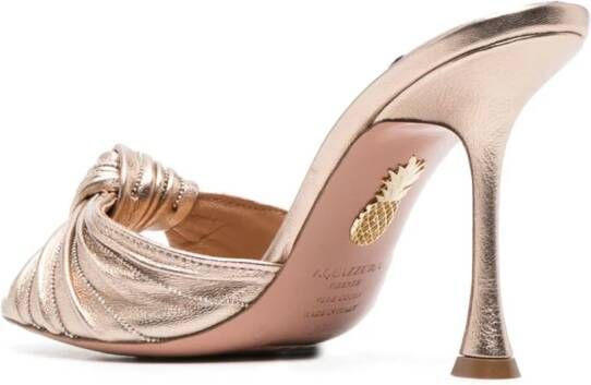 Aquazzura Pierra leren muiltjes Goud