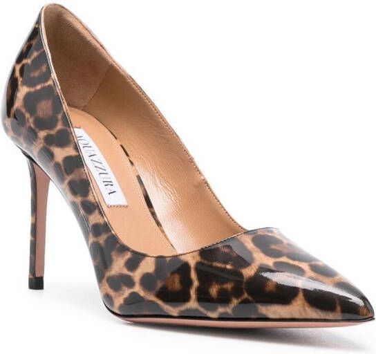 Aquazzura Pumps met luipaardprint Bruin