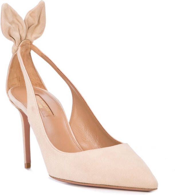 Aquazzura Pumps met strik Beige