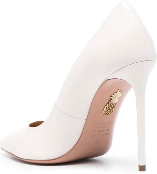 Aquazzura Purist pumps met puntige neus 105 mm Beige