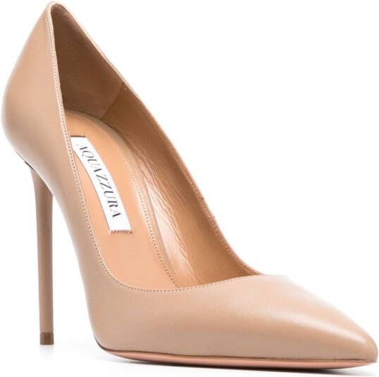 Aquazzura Purist pumps met puntige neus Beige