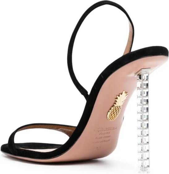 Aquazzura Rock Chic 105mm suède sandalen Zwart