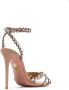 Aquazzura roze suede Tequila 105 hoge hakken verfraaid met kristallen - Thumbnail 3