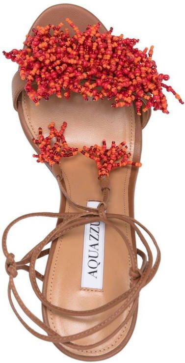 Aquazzura Sandalen met kralen Bruin