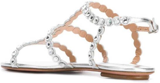 Aquazzura Sandalen met kristal Zilver