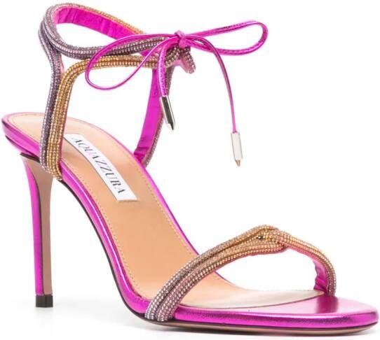 Aquazzura Sandalen verfraaid met kristal (100 mm) Roze