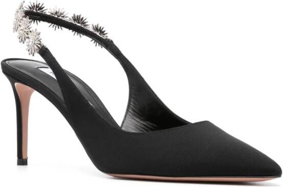 Aquazzura Slingback pumps met kristallen Zwart